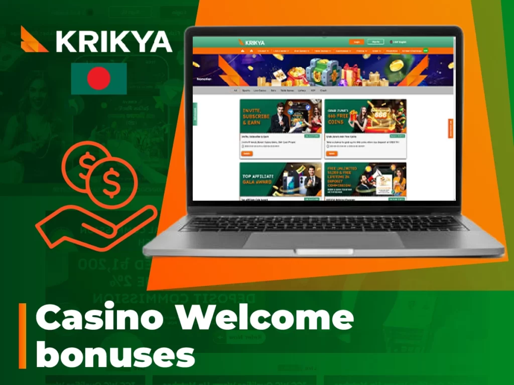 Welcome rewards at Krikya: Exclusive bonuses for both newcomers and loyal players