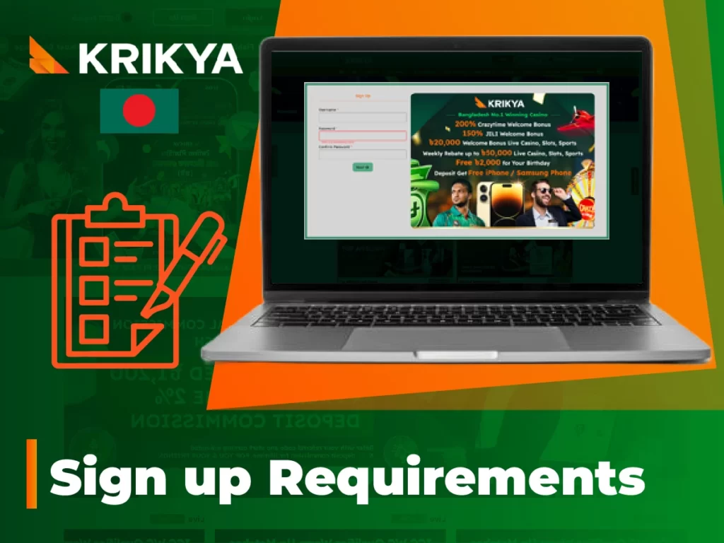 Key requirements for opening a new Krikya account