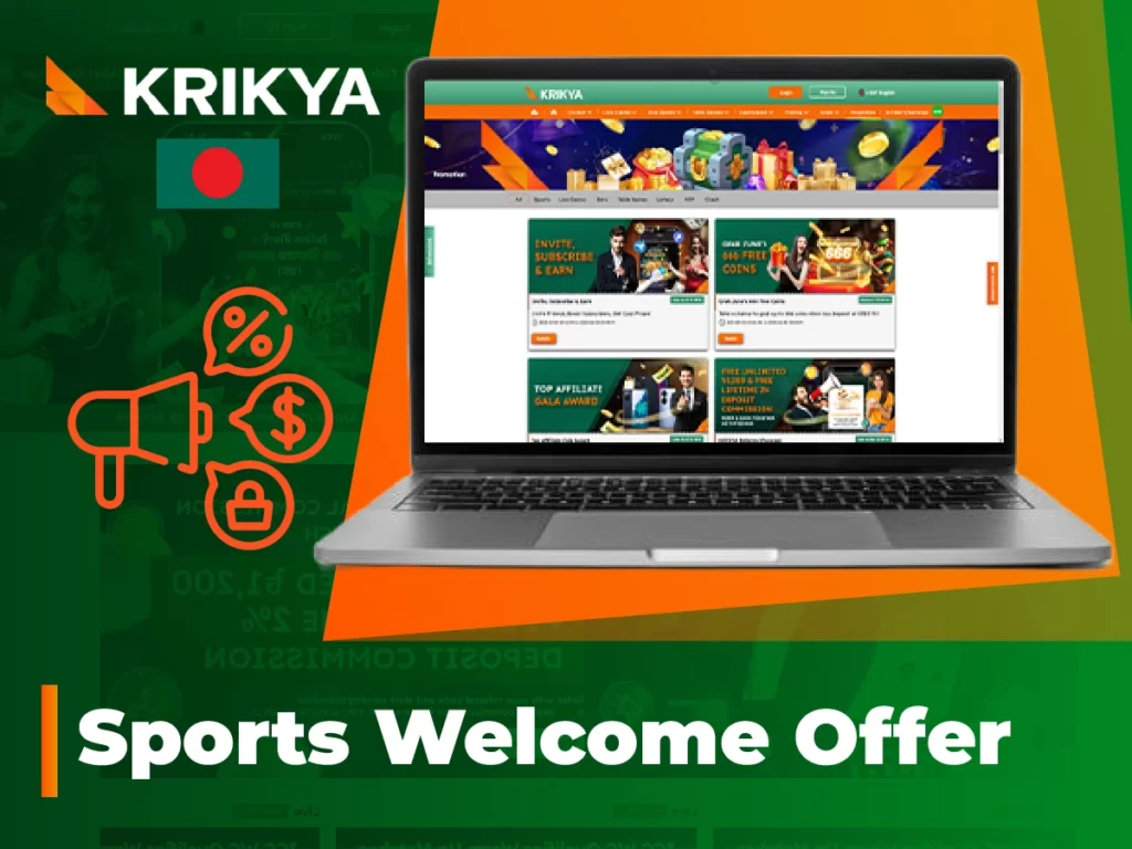 Note: This specific sports bonus is exclusively for betting on athletic events at Krikya